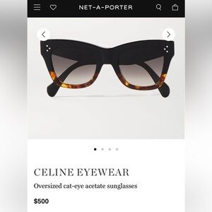 Celine Cat Eye Sunglasses CL4004IN Black/Tortoise